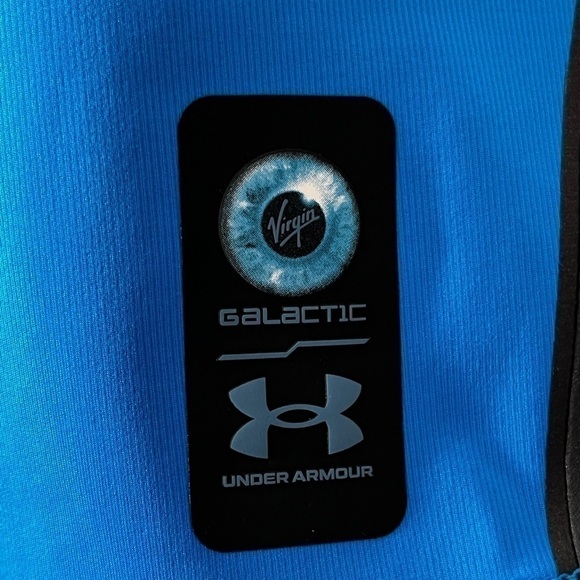 UNDER Armour Women’s UA Virgin Galactic RUSH Short Sleeve Shirt Blue Size M NWT - Picture 9 of 10